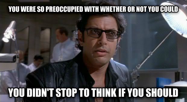 Jeff Goldblum quote from Jurassic Park